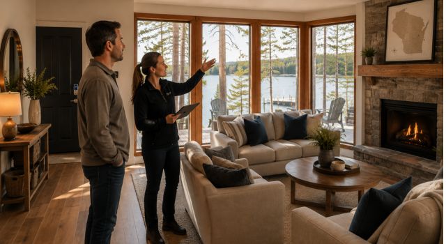 A property walkthrough for a new Wisconsin Dells rental.